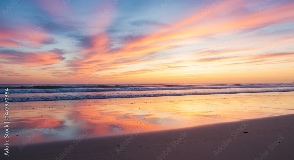 Fototapeta premium Sunset Over Beach