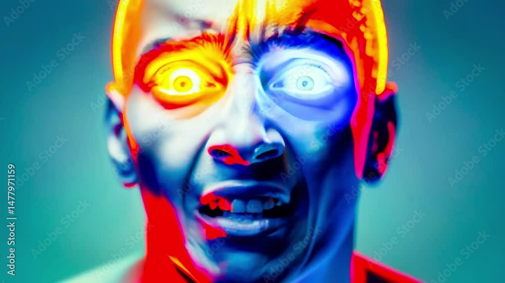 scary man future technology scared face disgusting scary man future technology scared face disgusting