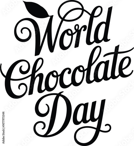 world chocolate day every july seventh celebration vector illustration