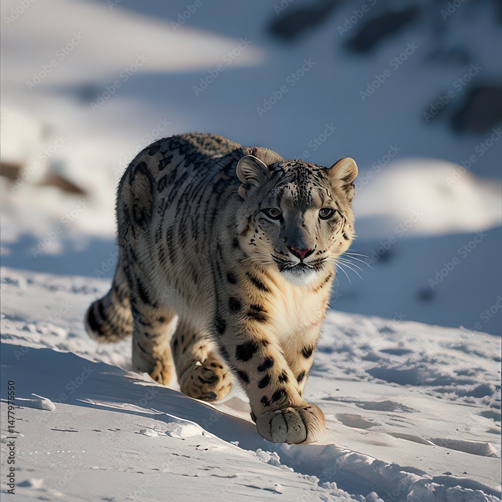 Obraz premium snow leopard cub