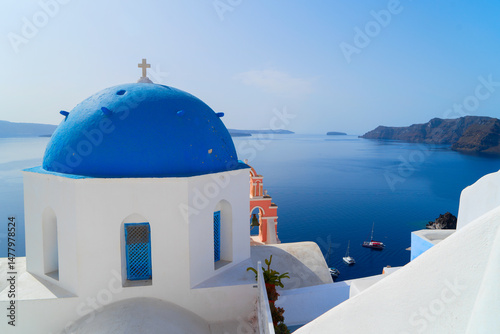 Fototapeta Naklejka Na Ścianę i Meble -  beautiful details of Santorini island, Greece