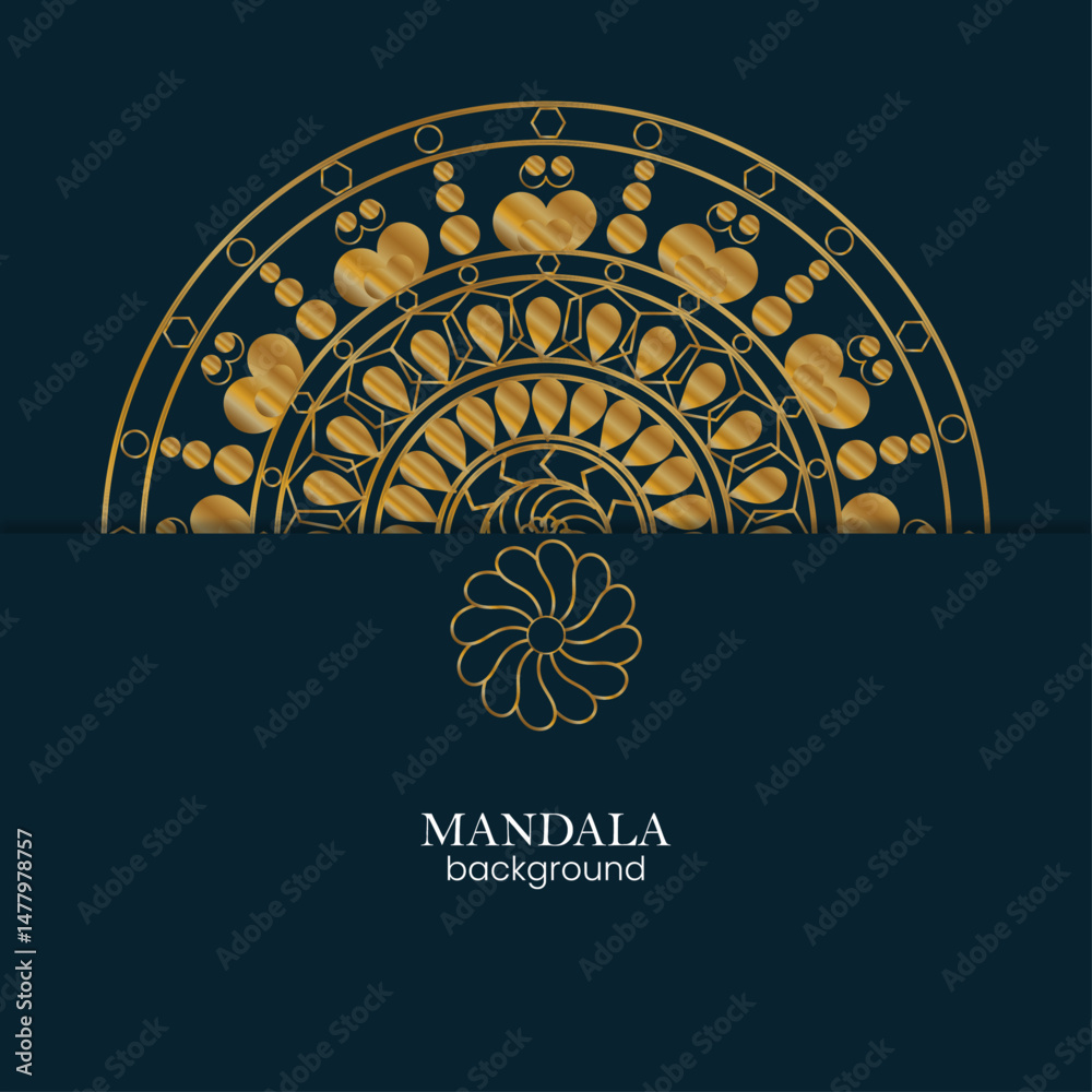 Obraz premium Luxury Mandala Background for Wedding Invitations