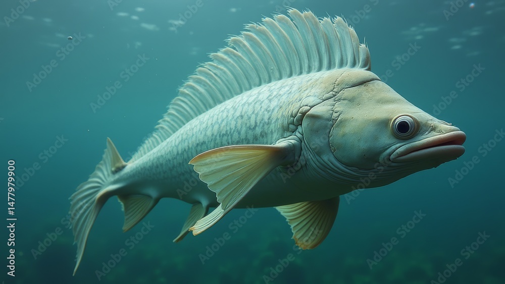 Naklejka premium Picture of a big fish swimming in the water