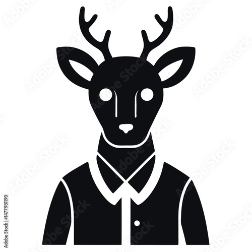 Stylish Deer in Formal Wear, a Fun Illustration