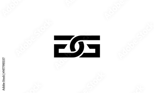 GG initial letter, monogram logo