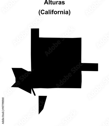Alturas (California) blank outline map