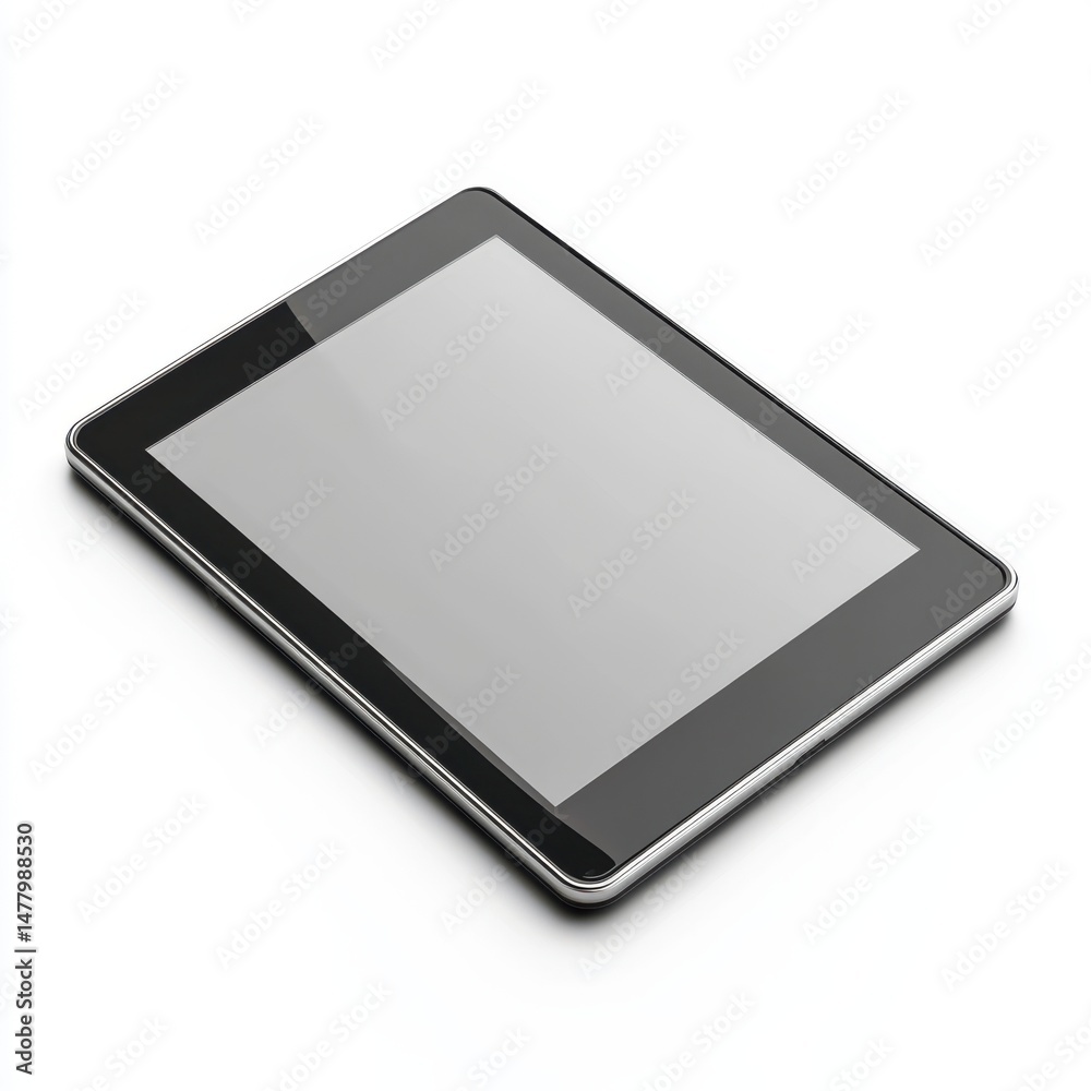 Black Tablet Computer on White Background Black Tablet Computer on White Background