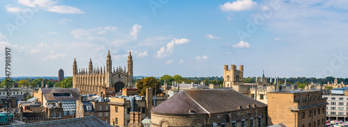 Obraz na płótnie Cambridge city rooftop view in England. Europe w salonie