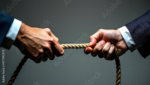 tug of war: business dispute concept