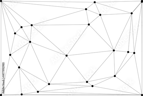 Global network connection background for banner design. Abstract line background with connecting dots and lines. Network Connecting dot polygon social network communication. Internet technology.