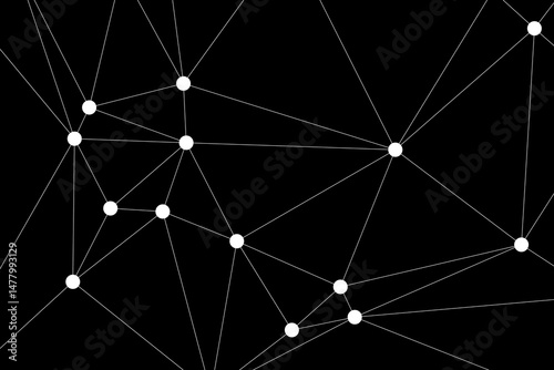Global network connection background for banner design. Abstract line background with connecting dots and lines. Network Connecting dot polygon social network communication. Internet technology.