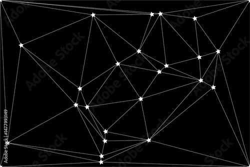 Global network connection background for banner design. Abstract line background with connecting dots and lines. Network Connecting dot polygon social network communication. Internet technology.