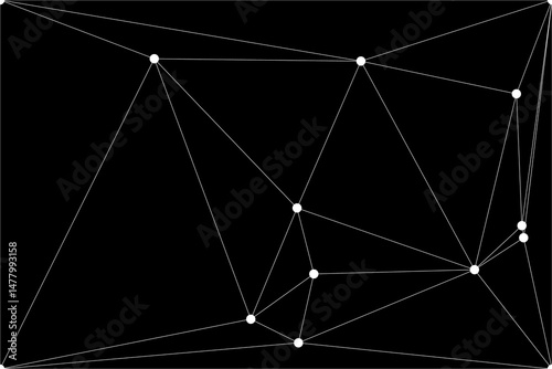 Global network connection background for banner design. Abstract line background with connecting dots and lines. Network Connecting dot polygon social network communication. Internet technology.