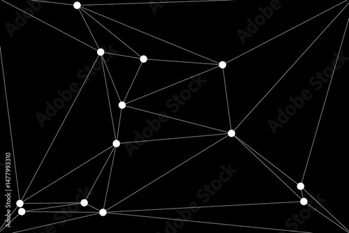 Global network connection background for banner design. Abstract line background with connecting dots and lines. Network Connecting dot polygon social network communication. Internet technology.