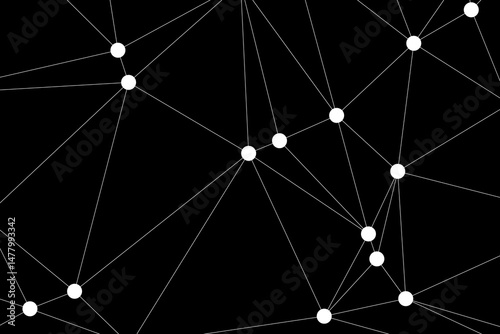 Global network connection background for banner design. Abstract line background with connecting dots and lines. Network Connecting dot polygon social network communication. Internet technology.