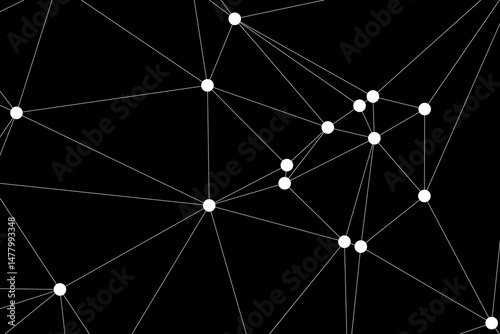 Global network connection background for banner design. Abstract line background with connecting dots and lines. Network Connecting dot polygon social network communication. Internet technology.