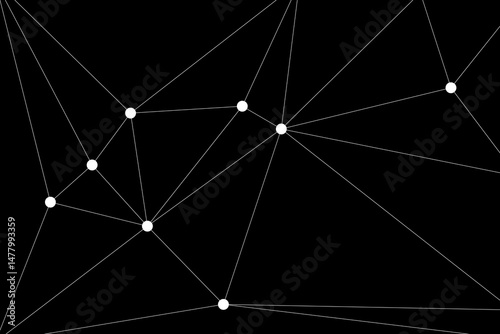 Global network connection background for banner design. Abstract line background with connecting dots and lines. Network Connecting dot polygon social network communication. Internet technology.