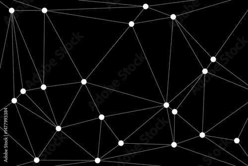 Global network connection background for banner design. Abstract line background with connecting dots and lines. Network Connecting dot polygon social network communication. Internet technology.