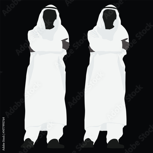 silhouette of arabic man