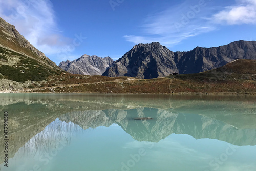 Landschaft in den Pitztaler Alpen im Sommeram Rifflsee  photo