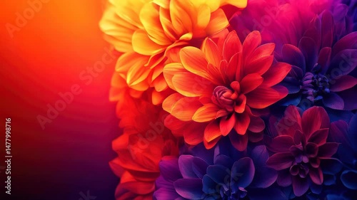 A beautiful composition of bright colors on a bright background.