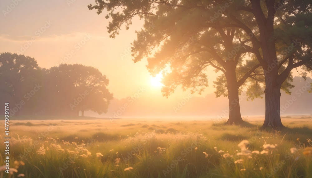 morning fog in the field morning fog in the field