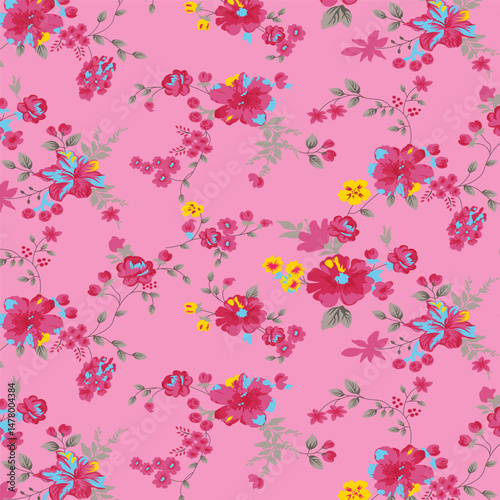 PrintGold floral seamless pattern. Texture fashion print Free Vector 