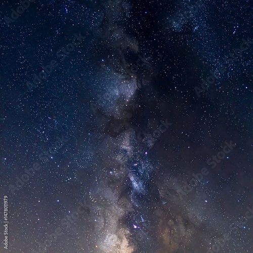 Breathtaking night sky showcasing the Milky Ways brilliance. A celestial canvas, perfect for astronomy, science, travel, or aspirational themes. Inspiring, dreamy  vast.