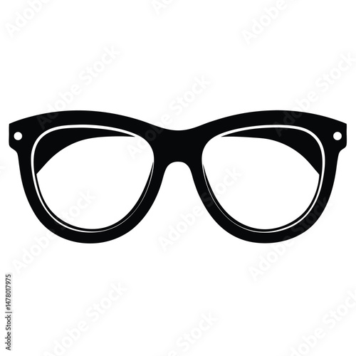 Stylish Black Rimmed Eyeglasses with Rounded Lenses Optics Fashion Icon