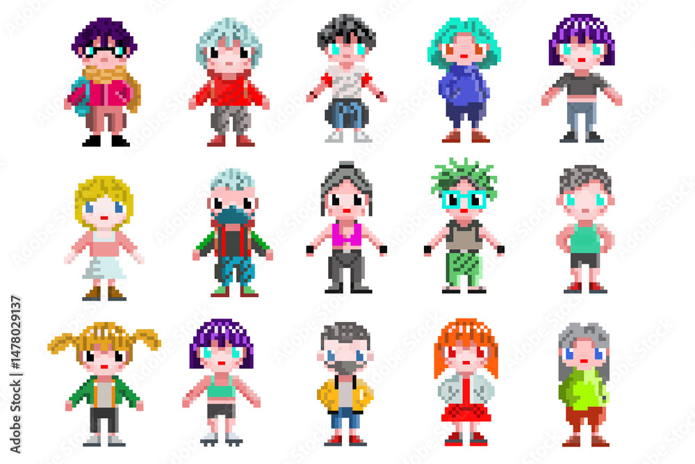 Pixel character design in retro 8-bit style, ideal for indie games, mobile platforms, and nostalgic game art projects.
Pixel character design in retro 8-bit style, ideal for indie games, mobile platforms, and nostalgic game art projects.