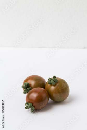 Black Krim Tomato on White Background