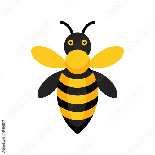 bee and honey vector art illustration