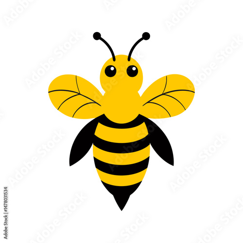 bee and honey vector art illustration