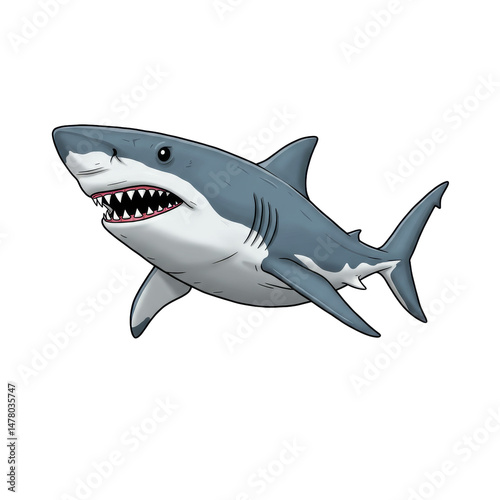 Shark icon isolated on transparent background., Shark Illustration 