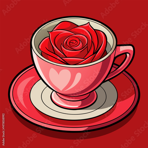 cup of coffee with rose