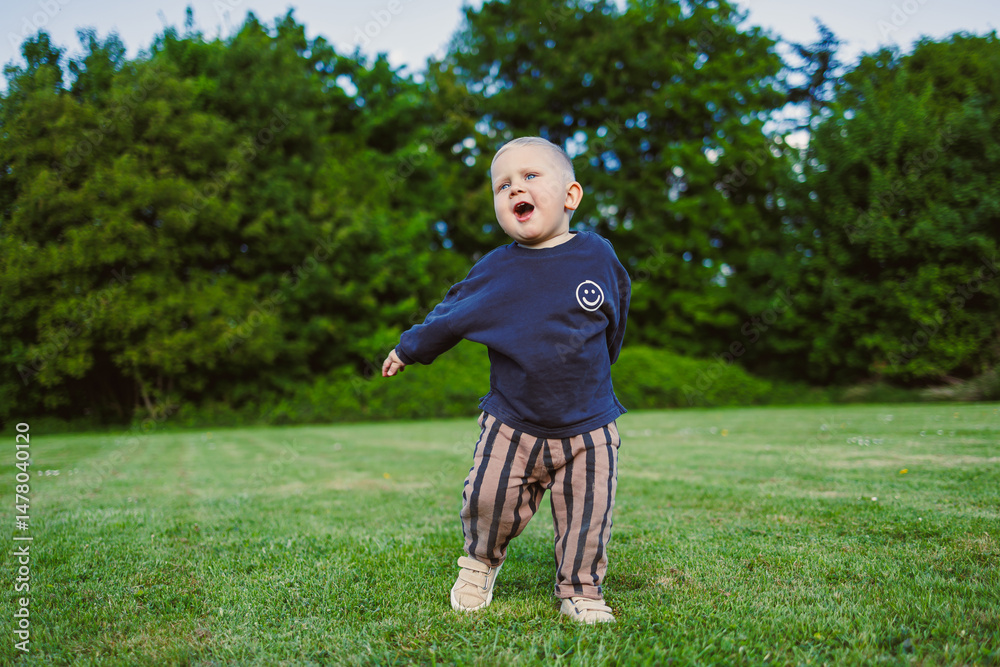 In a truly picturesque landscape, a joyful toddler is happily playing outdoors, embracing a sense of exploration and creating cherished moments with family that will certainly last a lifetime