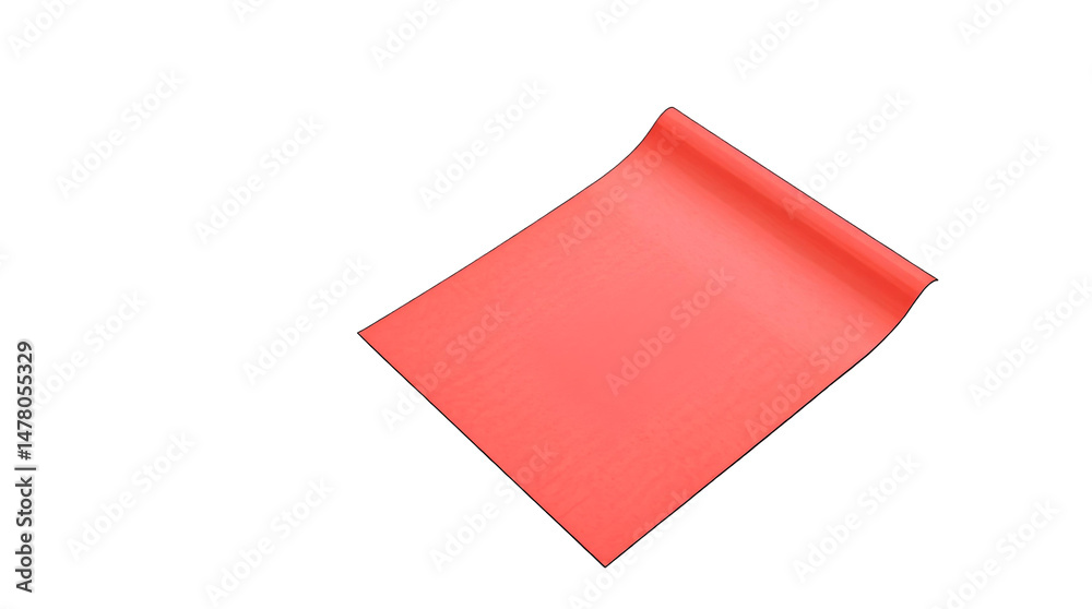 Photo of red rolled-up piece of paper isolated on transparent background.png Photo of red rolled-up piece of paper isolated on transparent background.png