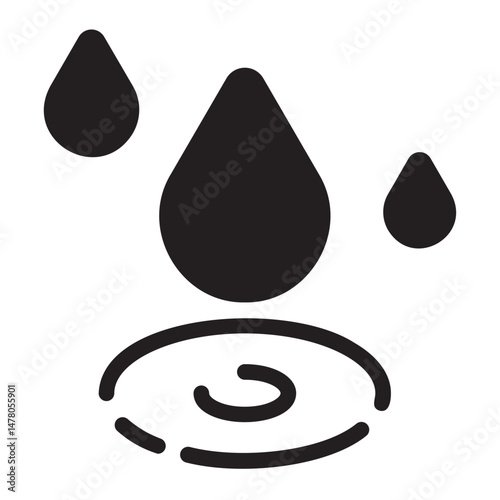 rain glyph icon