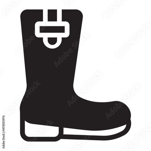 wellington boots glyph icon