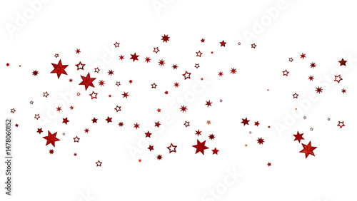 Wallpaper Mural Red Starry Scatter on White Torontodigital.ca