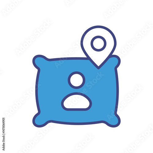Overnight Stay Icon Vector Stock Illustration