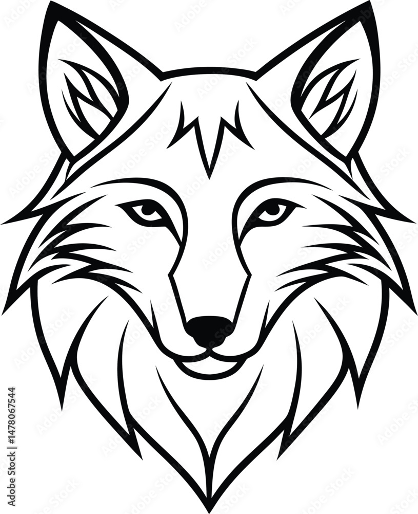 Obraz premium abstract wolf head silhouette