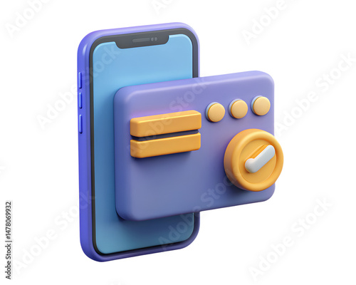 Mobile Payment with Smartphone Icon
