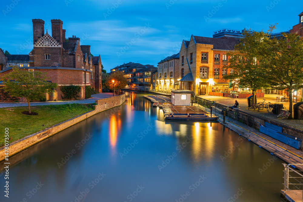 Quayside of the river Cam in Cambridge. England