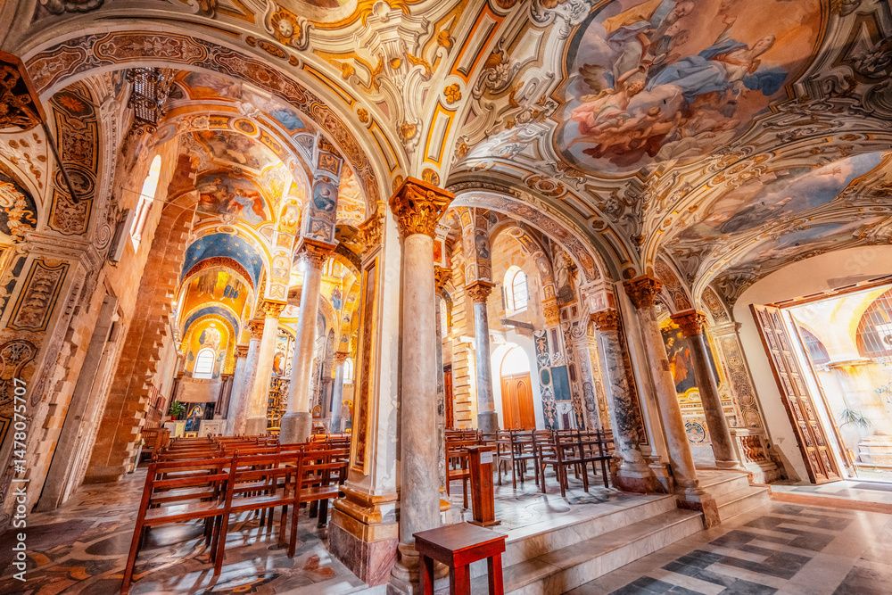 Chiesa Santa Maria dell Ammiraglio or Chiesa della Martorana in Palermo, Sicily, Italy