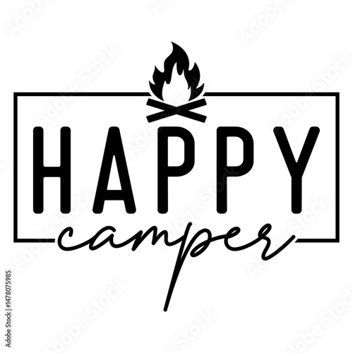 Happy Camper, Camping PNG, Camping SVG, Adventure Graphic