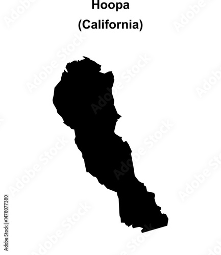 Hoopa (California) blank outline map