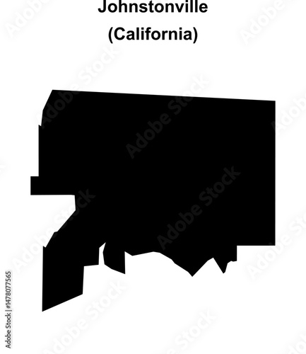 Johnstonville (California) blank outline map