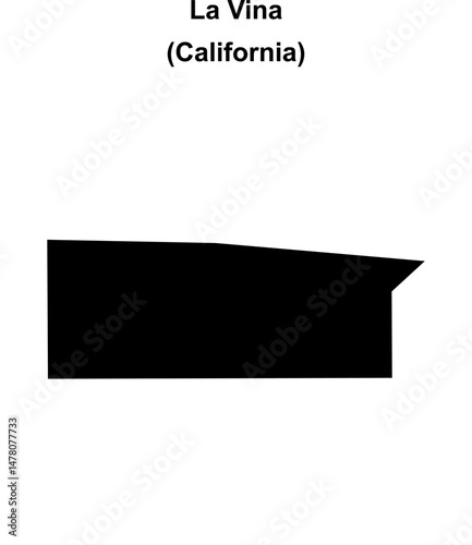 La Vina (California) blank outline map
