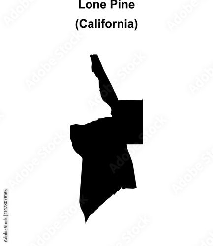 Lone Pine (California) blank outline map